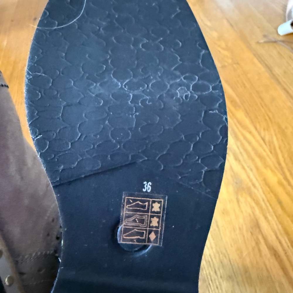Free People Black Ankle Bootie Sole - Textured Tread